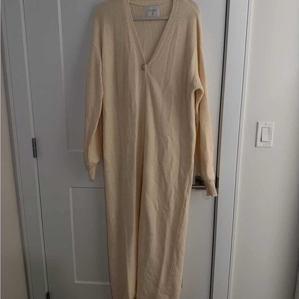 Cozy Cream Long Cardigan